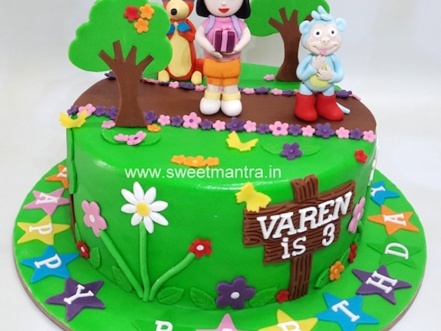 Dora theme cake