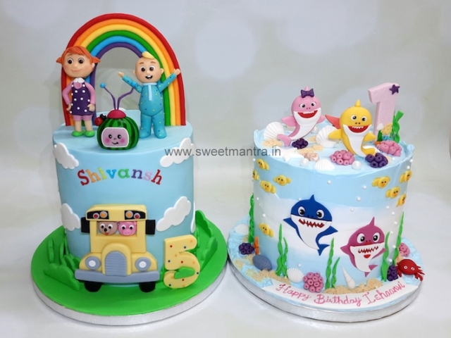 Cocomelon cake for twins