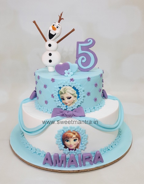 Frozen Elsa Anna cake