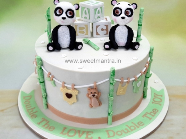 Baby Shower cake for twins