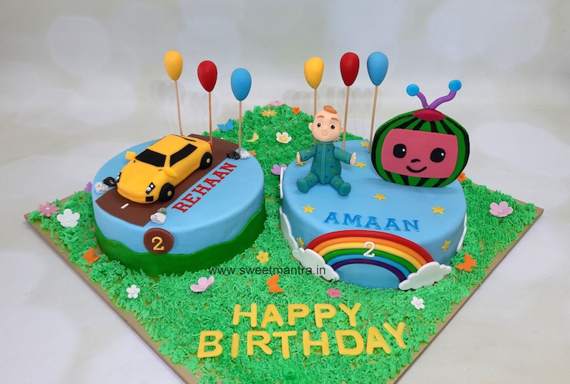 Twin boys design cake