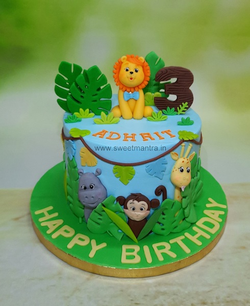 Animals forest cake