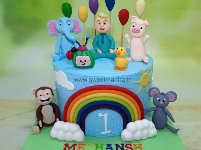 Cocomelon characters cake