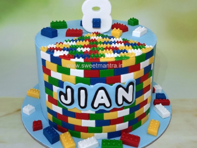 Lego blocks cake