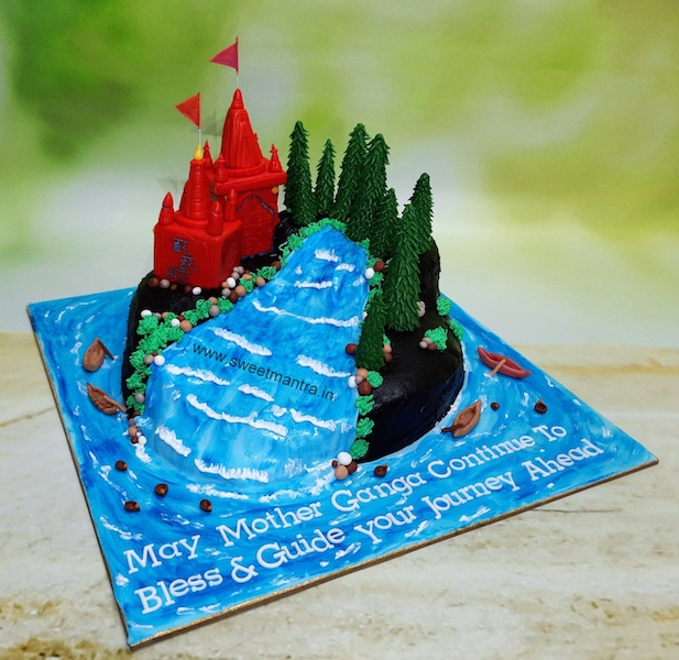 River Ganga theme cake