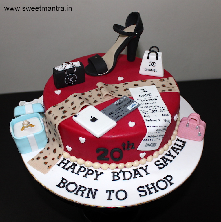Shopping theme cake