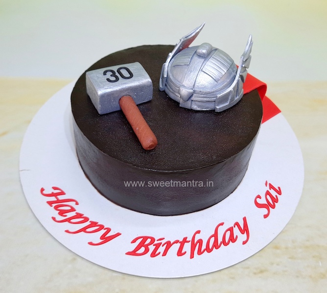 Superhero Thor fondant cake