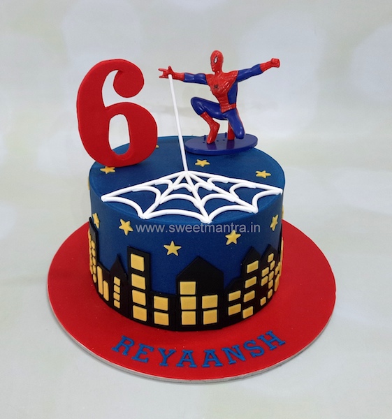 Spiderman chocolate cake