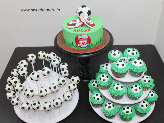 Football theme dessert table