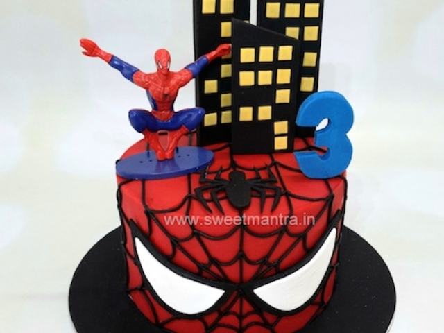 Spiderman cake for son