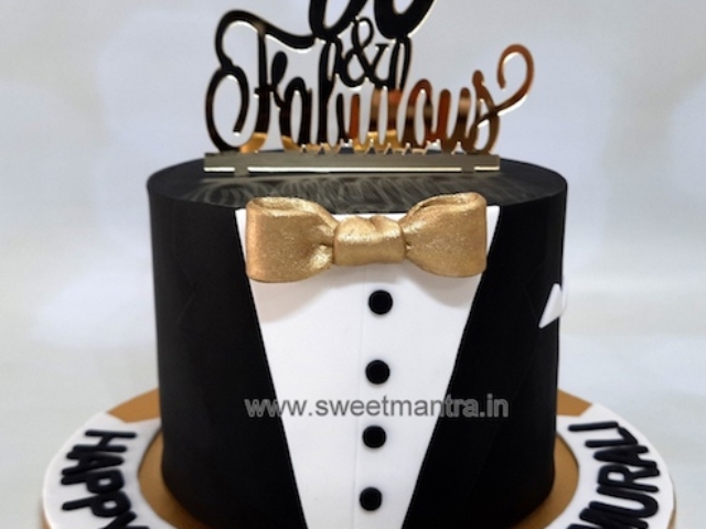 Tuxedo Gentleman theme cake