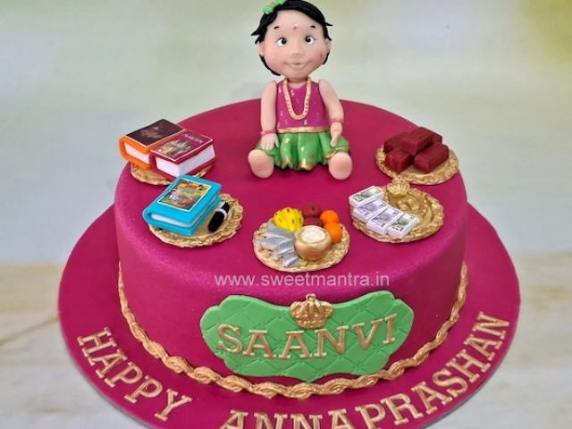 Baby girl Annaprashan cake