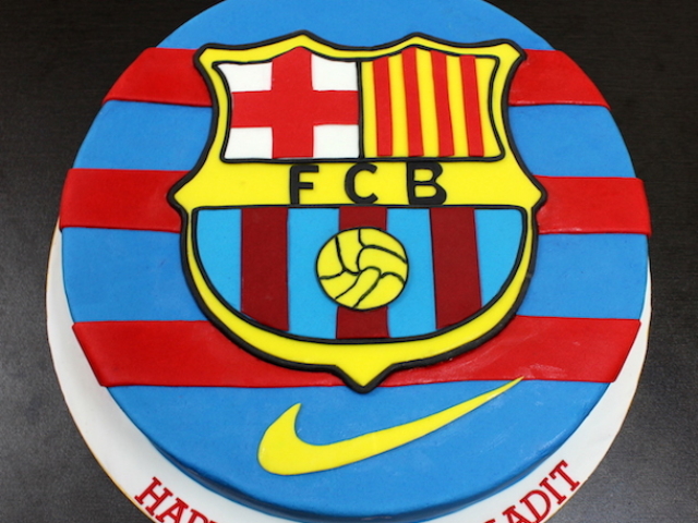 Barcelona football cake