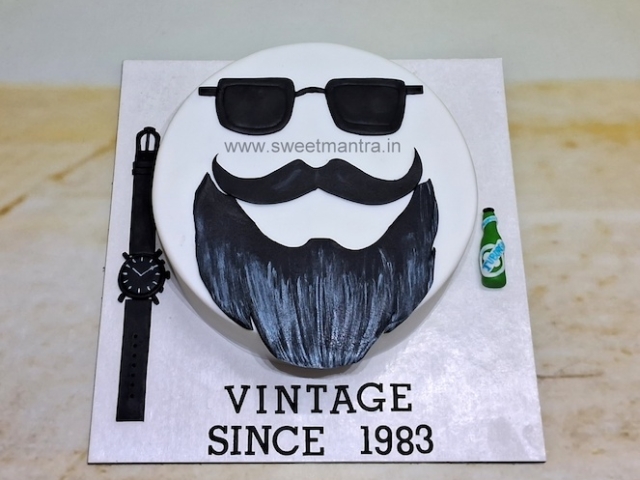 Beard and Moustache cake