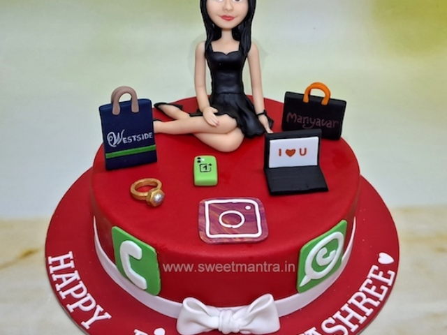 Customised cake for fiance