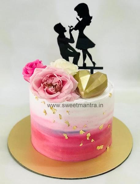 Engagement Cream cake