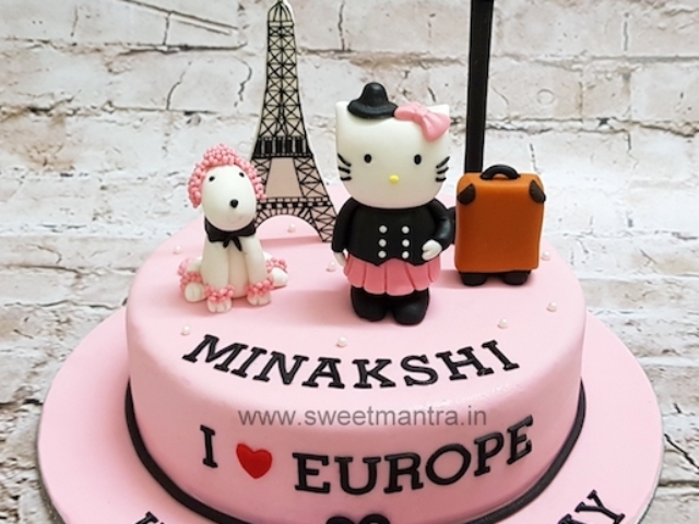 Europe travel cake