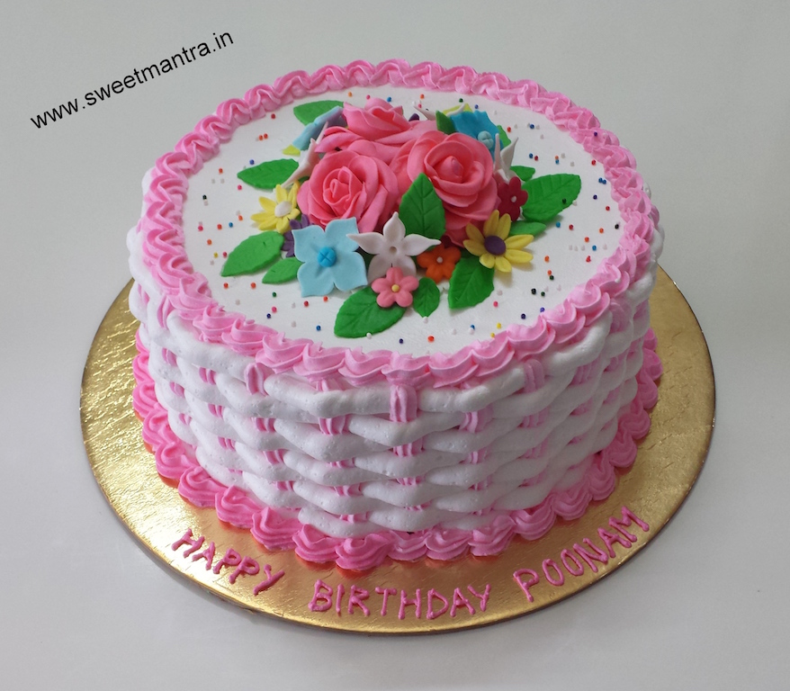 Flowers basket cake