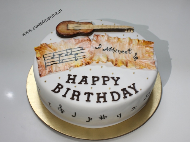 Guitar and Music cake