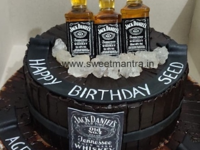 Jack Daniels barrel cake