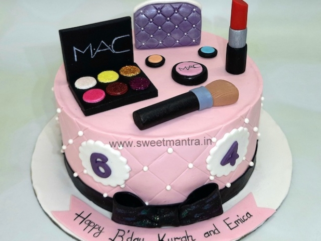Makeup cake for sisters
