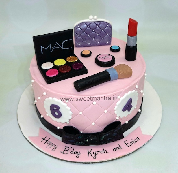 Makeup cake for sisters
