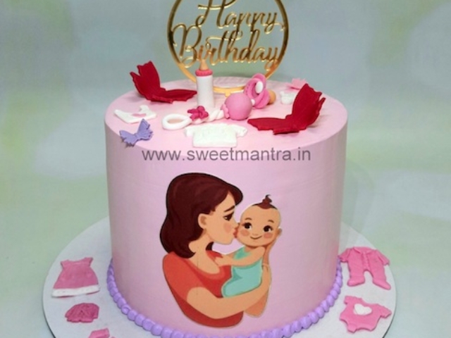 Mom and baby cake