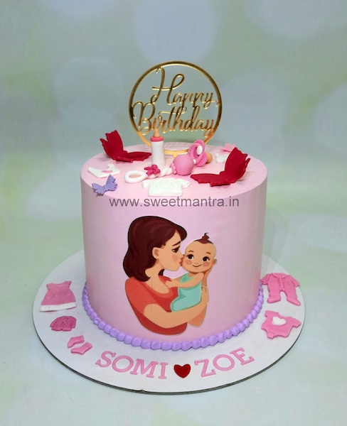 Mom and baby cake
