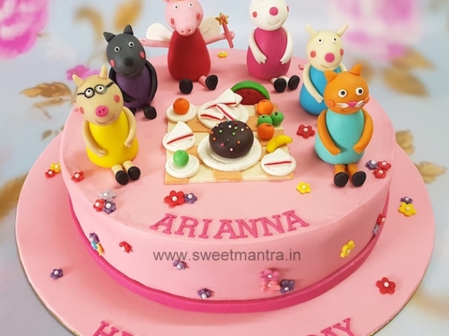 Princess Peppa Pig birthday cake
