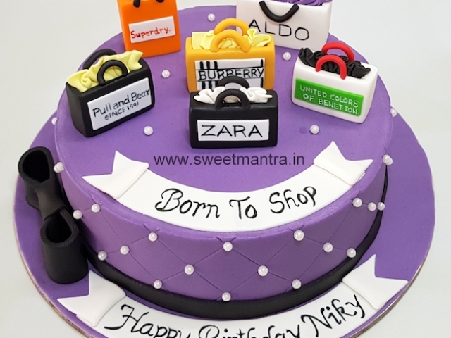 Purple Shopping cake