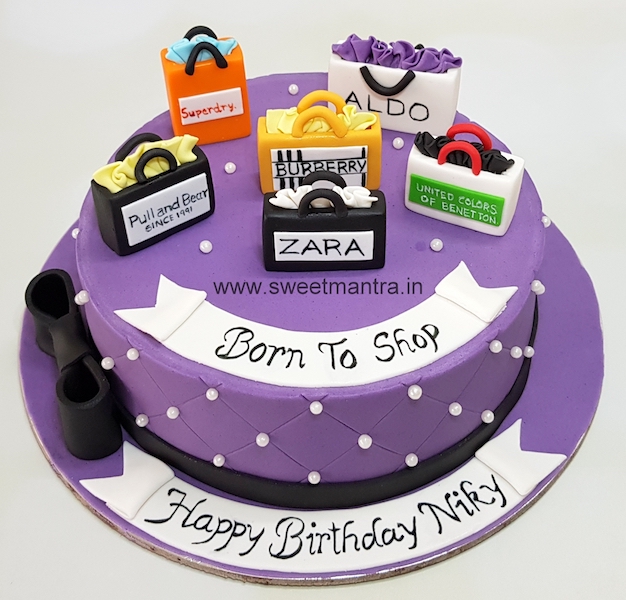 Purple Shopping cake