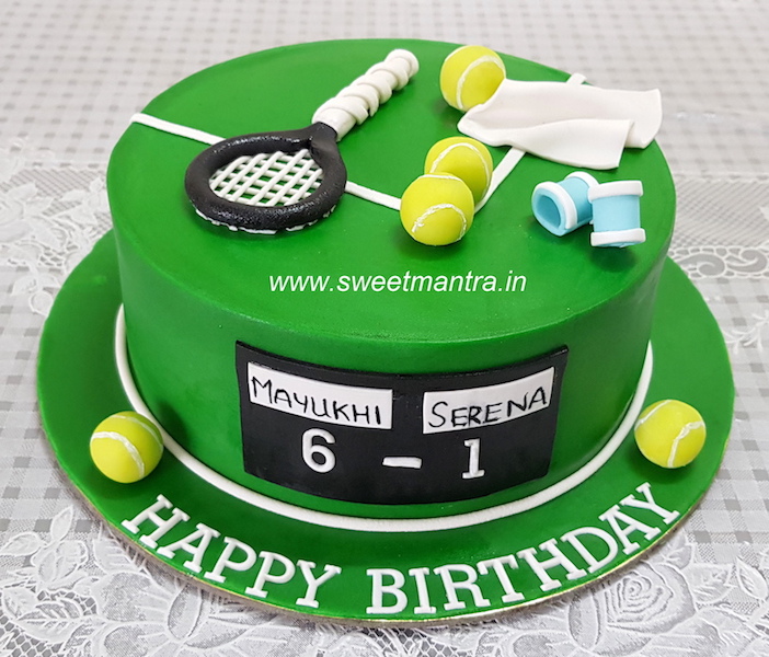 Tennis theme cake