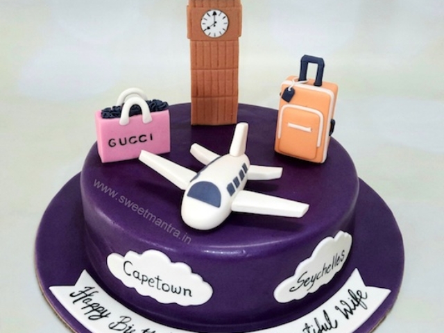 Travel design cake
