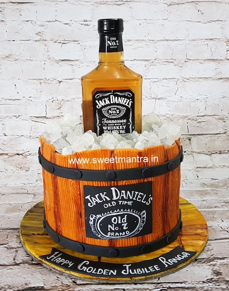 Whiskey barrel cake
