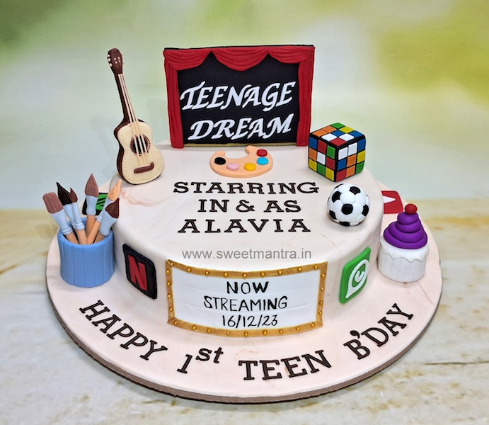 13th birthday custom cake