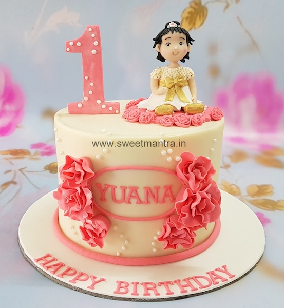 1st birthday girl cake
