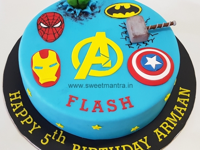 Avengers weapons cake