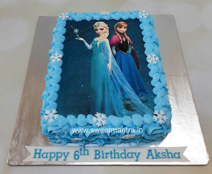 Elsa Anna picture cake
