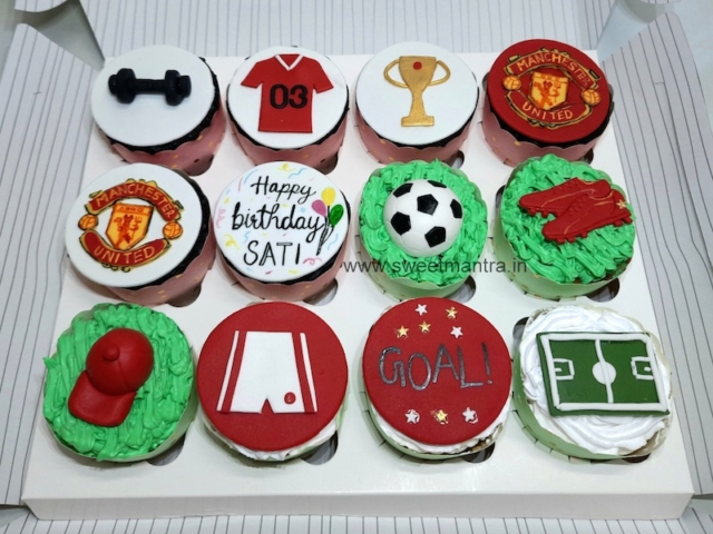 Football theme cupcakes