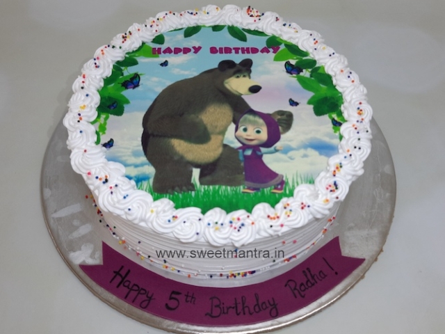 Masha Bear picture cake