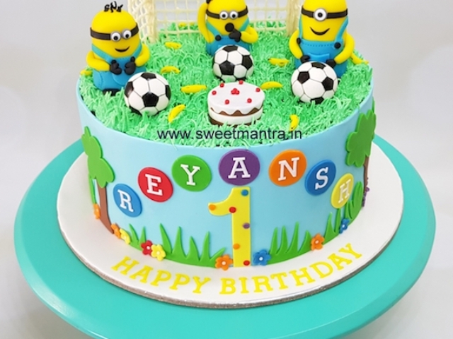 Playful Minions cake
