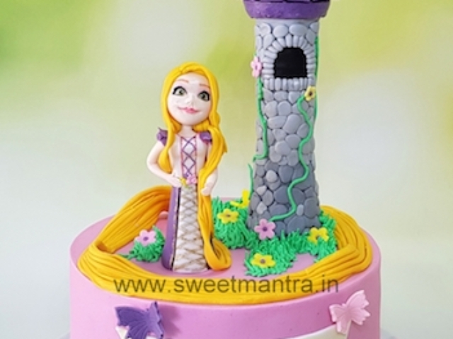 Rapunzel tower cake