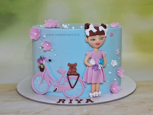 Cycle cake for girl