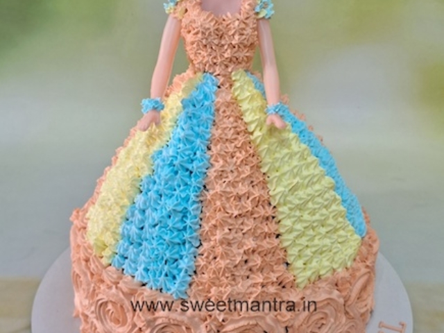 2 tier Barbie Doll cake