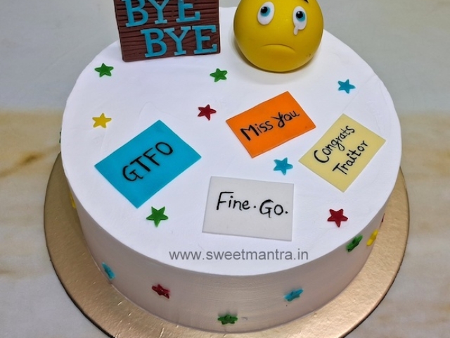Office farewell cake