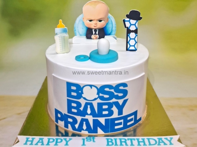 Boss Baby semi fondant cake