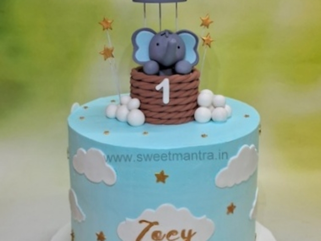 Customised cake for 1st birthday girl