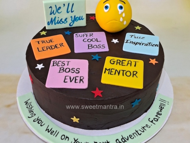 Employee farewell cake