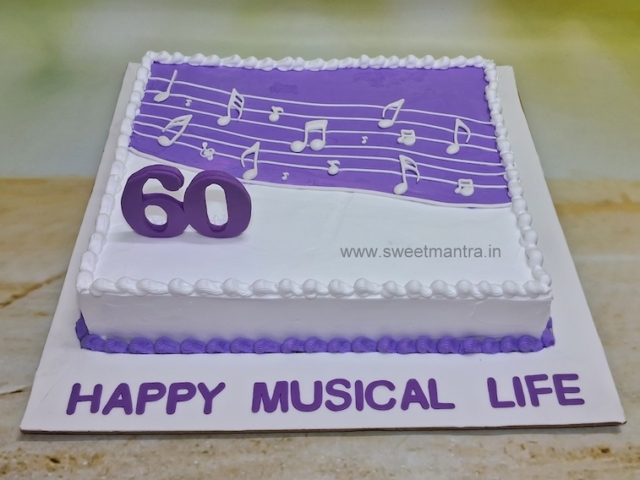 60th Birthday Music cake