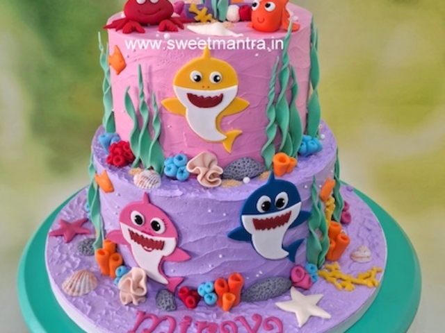 Baby Shark 1st birthday cake